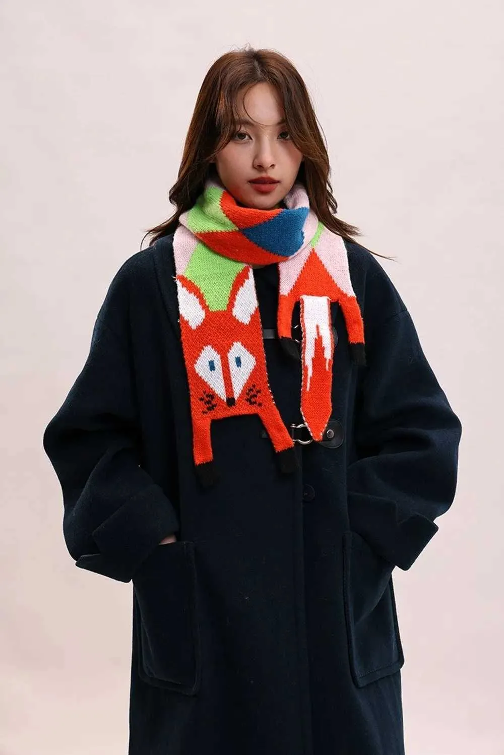 Z251209 Japanese Style Knitted Scarf Warm Animal From Cadogan