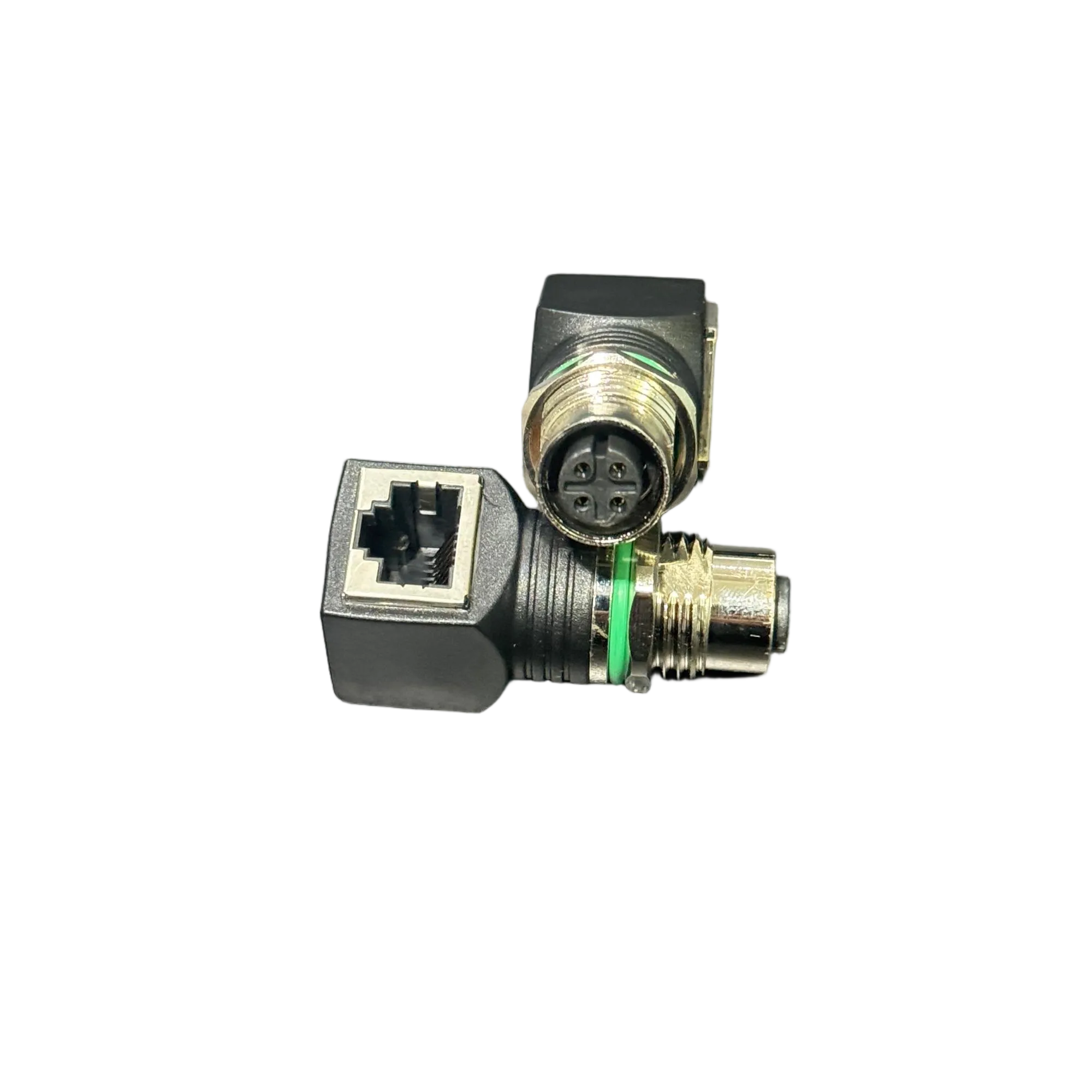 A CODE M12 4 Pin To RJ45 Male Ethernet Adapter Side... From Jlnewenergy ...