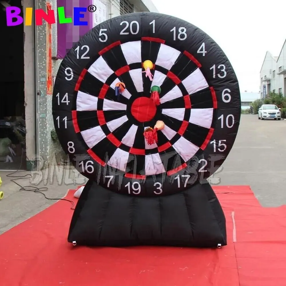 4m height 13.2ft Giant Inflatable Dart Board with 6 Balls for Target ...