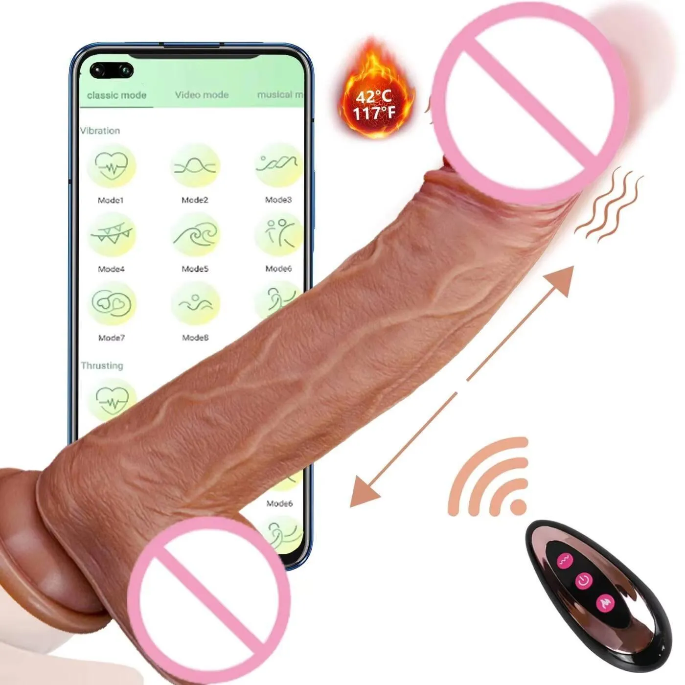 APP Remote Big Silicone Thrusting Vibrator Large... From Cheer_up666,  $30.16 | DHgate.Com