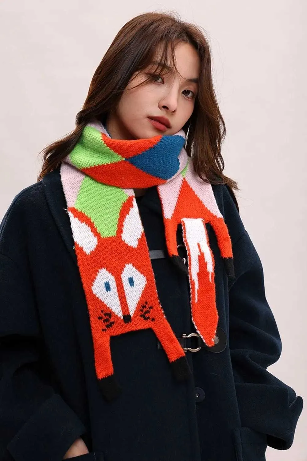 Z251209 Japanese Style Knitted Scarf Warm Animal From Cadogan