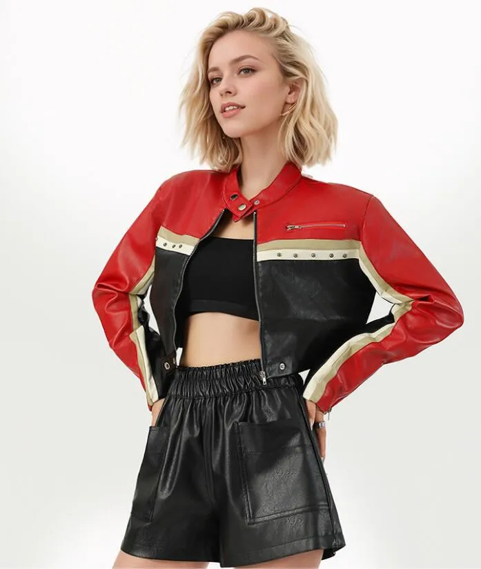 Sexy Biker Jacket Women Designer Leather Jacket Woman... From 25,89 €