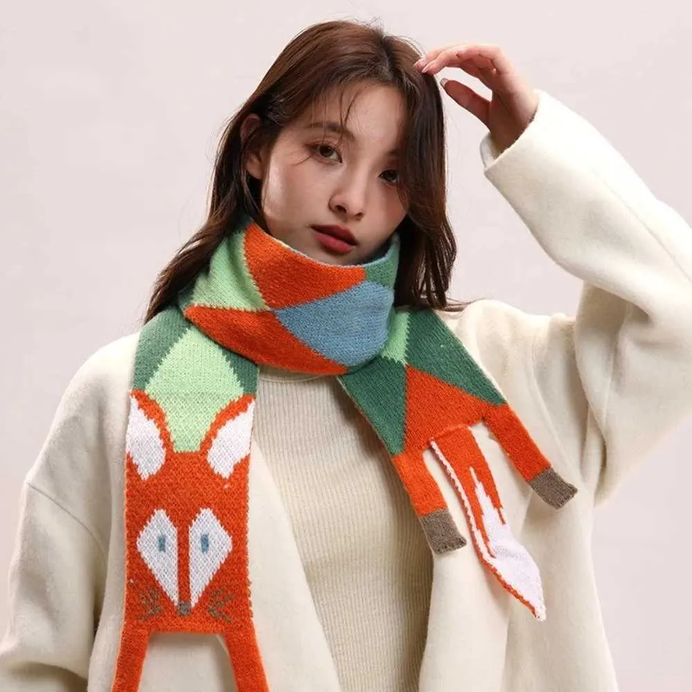 Z251209 Japanese Style Knitted Scarf Warm Animal From Cadogan
