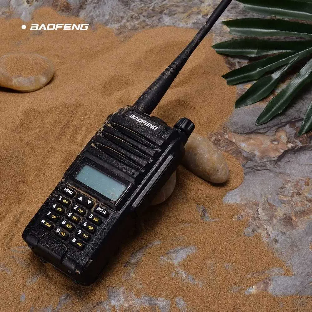Walkie Talkie Baofeng BF-F11 de 10 W, IP67, resistente al agua, tribanda, FM, VOX, 128 canales, linterna, DTMF, alarma de emergencia bidireccional._voghion.com