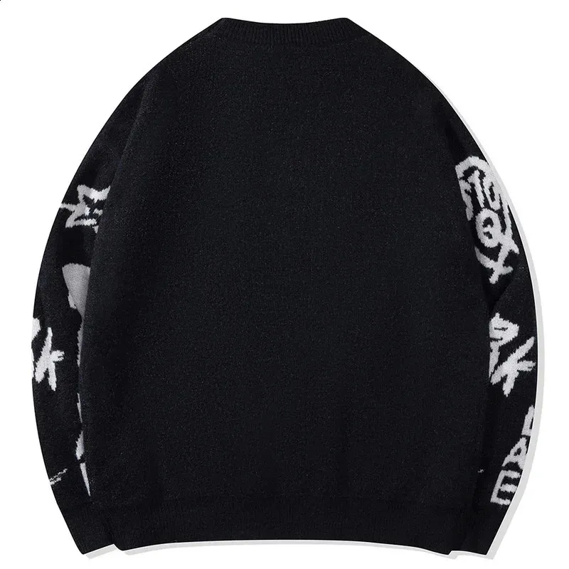 Maglione Grafico Y2K Girocollo – Stile Vintage Gotico – Nero – Taglia Media – Unisex