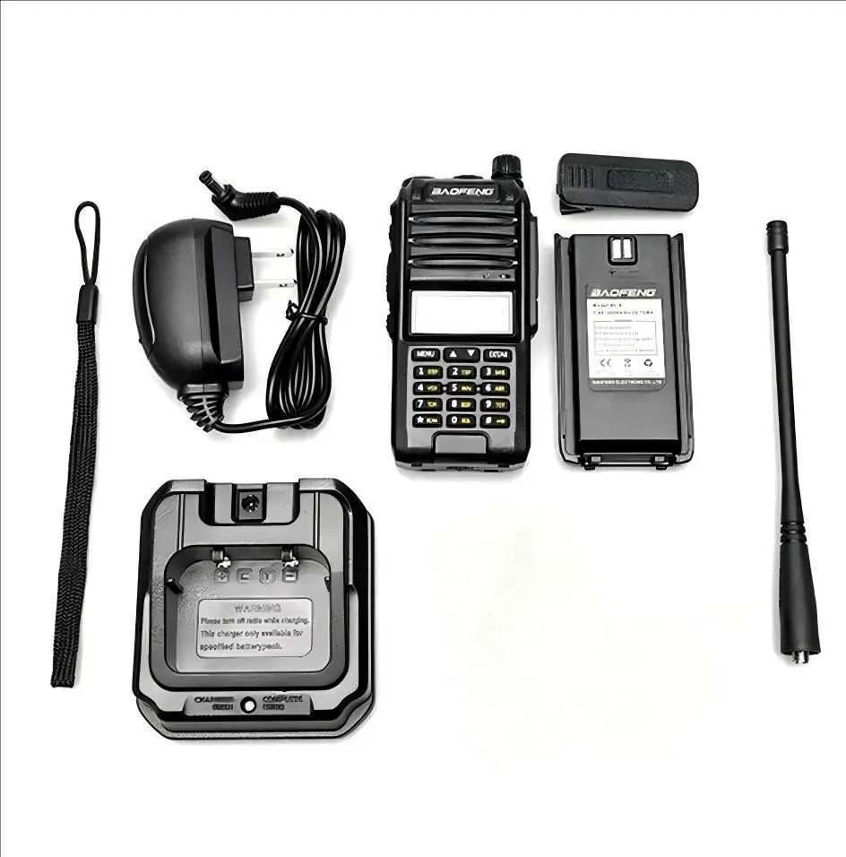 Walkie Talkie Baofeng BF-F11 de 10 W, IP67, resistente al agua, tribanda, FM, VOX, 128 canales, linterna, DTMF, alarma de emergencia bidireccional._voghion.com
