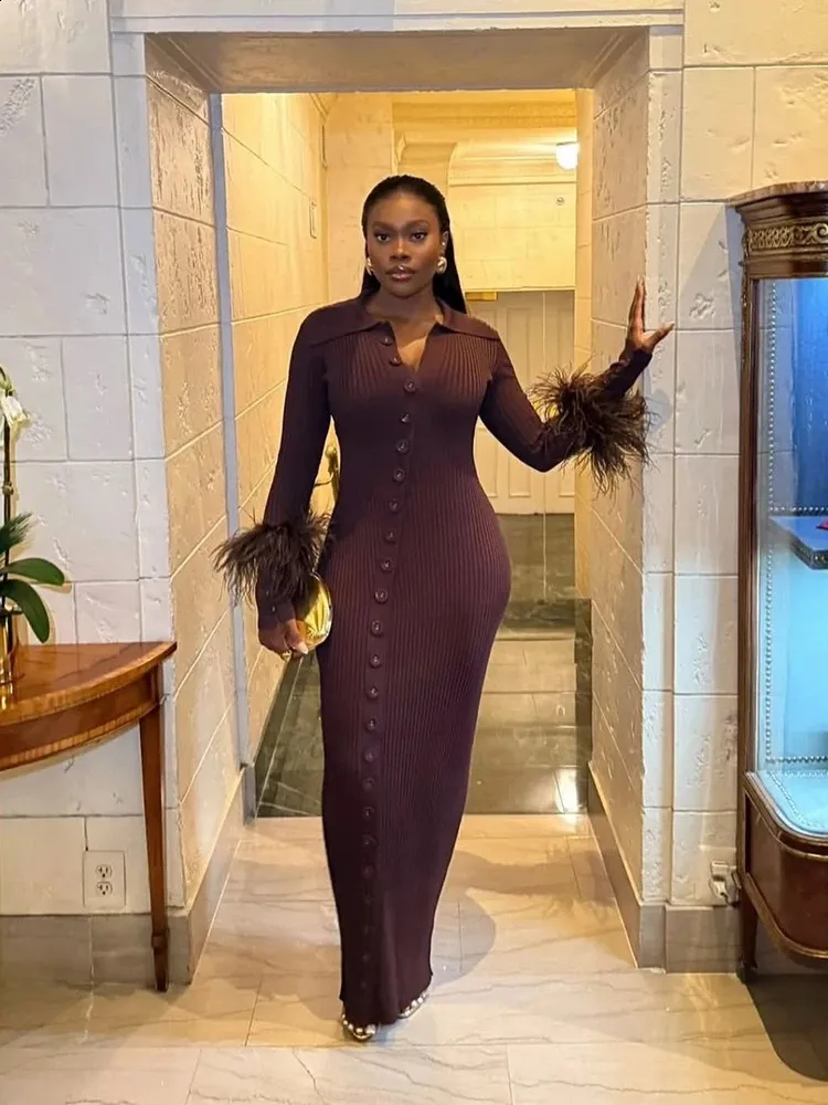 winter knitted chiffon dress Feather Womens Floor-Length with Short Sleeves for Autumn from Dhgate Basic & Casual Dresses Pre Fall 2025
