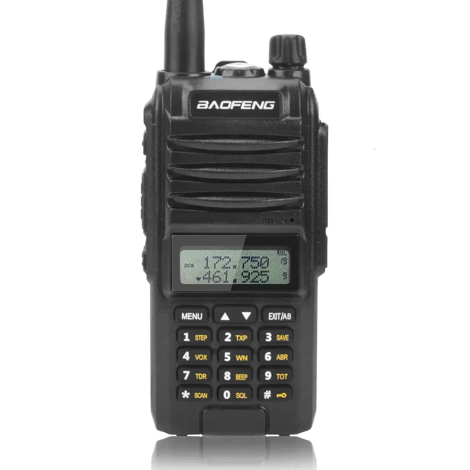 Walkie Talkie Baofeng BF-F11 de 10 W, IP67, resistente al agua, tribanda, FM, VOX, 128 canales, linterna, DTMF, alarma de emergencia bidireccional._voghion.com