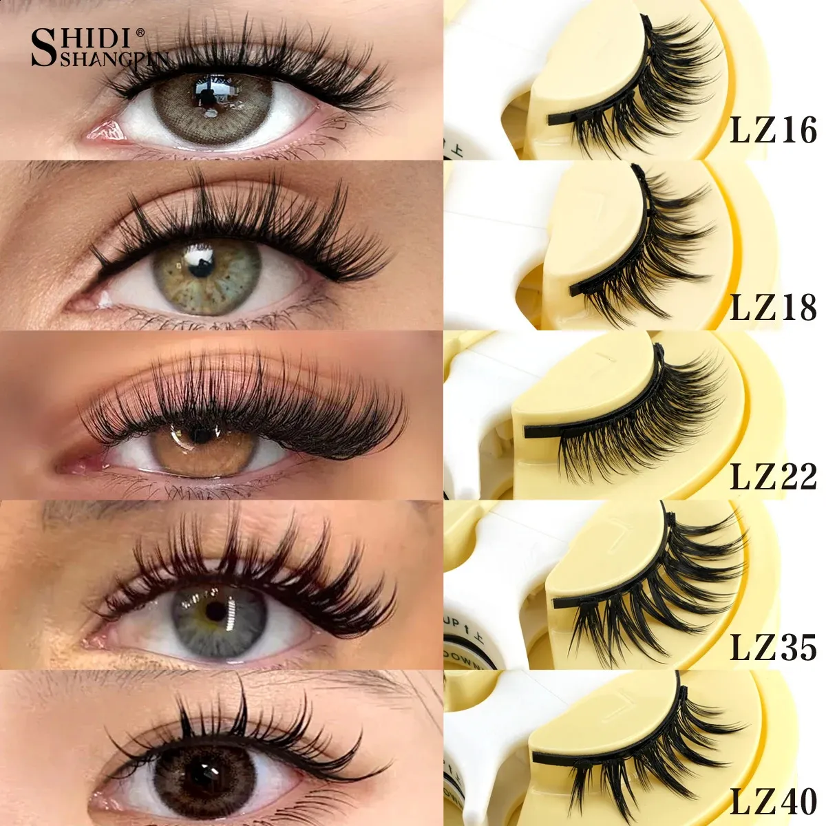 Magnetic Eyelashes No Glue Needed Reusable Natural Look 3D Faux Mink ...