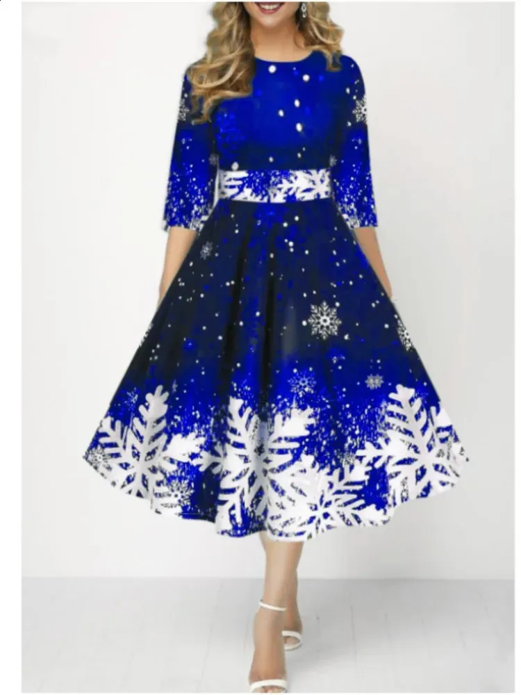 Autumn Winter Snowflake Digital Print Womens... From 23,88  | DHgate