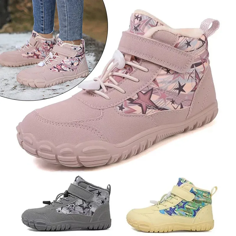 Scarpe Invernali A Piedi Nudi Donna - Calde, Foderate, Antiscivolo, In Cotone (Nere) - Stile Neve - 2
