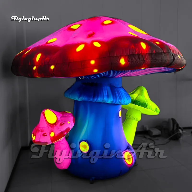 Customized Giant Inflatable Mushroom With LED Light 2m/3m/4m/5m Height ...