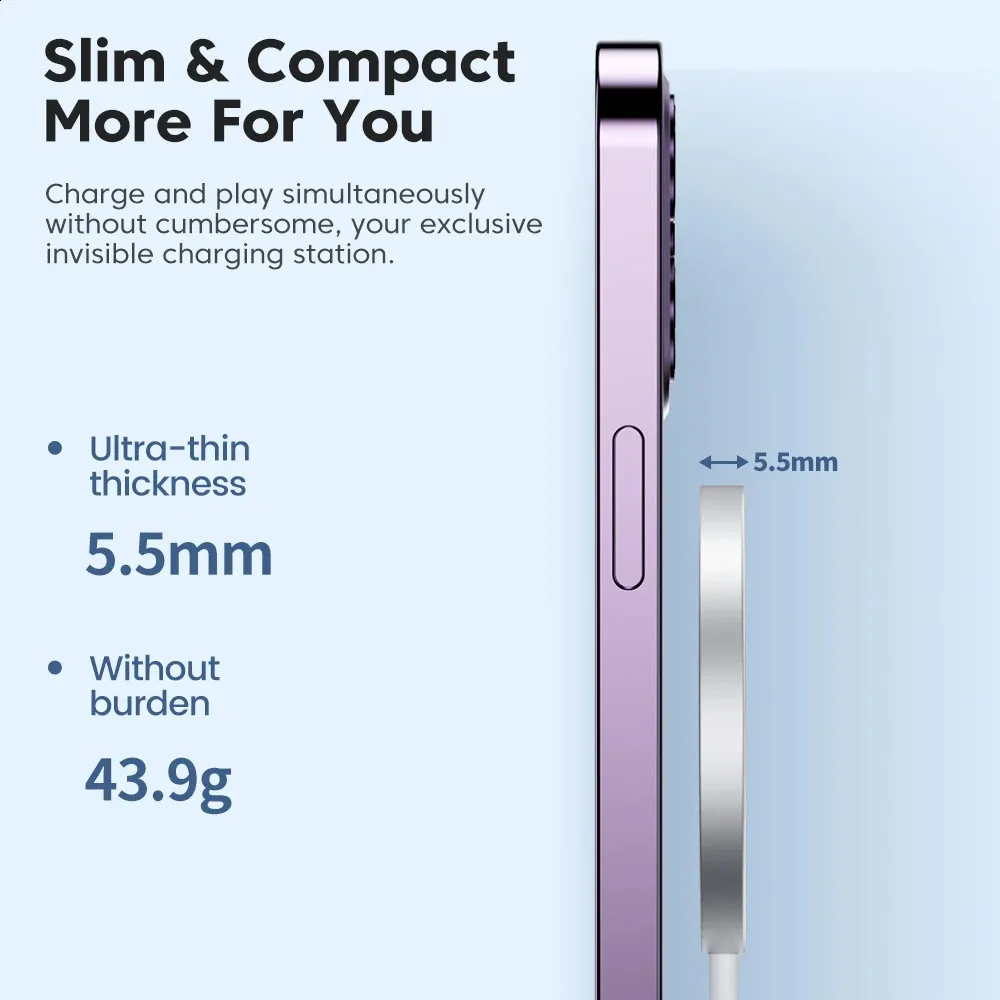 Caricatore Wireless Magnetico 15W – Compatibile Con IPhone 16/15/14/13/12 E AirPods, Con Protezione E Corpo In Alluminio