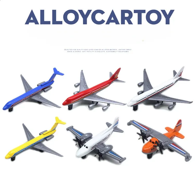 Set De 6 Aviones De Juguete Die Cast | Mini Modelos De Aleación Para Niños Y Coleccionistas