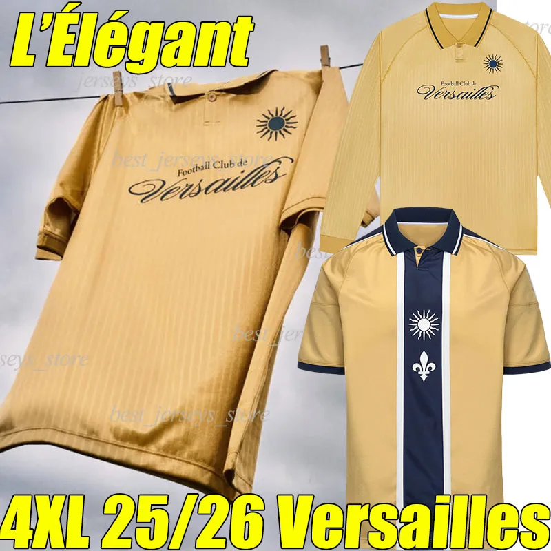 Versailles 4th Tシャツ Versailles FC 4XL Soccer Jerseys 2025 2026 Mens From