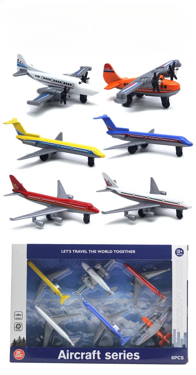 Set De 2 Aviones De Juguete Die-cast – Modelo A Reacción, Tiro Trasero, Metal Y Plástico, Para Niños Y Coleccionistas