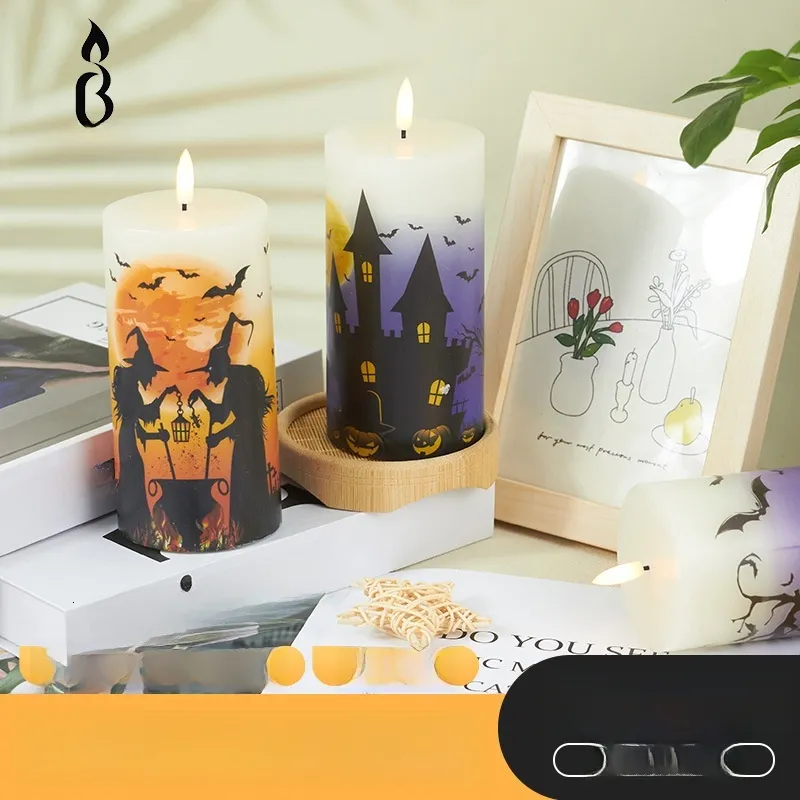 Halloween Swaying Remote‑Controlled Timer LED Candle Lamp – 3‑Piece Set at $4.44 (10% OFF)