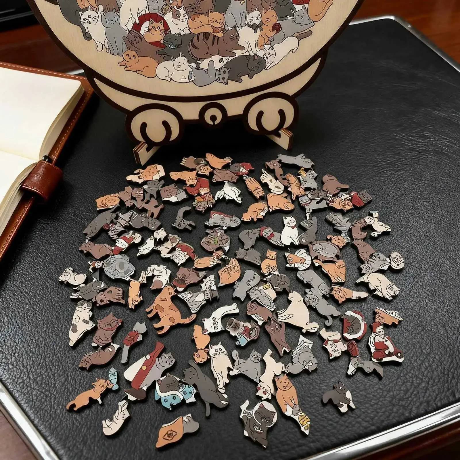Puzzle de madera en forma de gato, 135 piezas, rompecabezas en forma de gato como decoración, educativo para niños, para adultos, niños, mujeres, familia, Halloween, Navidad, hogar y parte Puzzle de madera en forma de gato, 135 piezas, rompecabezas en forma de gato como decoración, educativo para niños, para adultos, niños, mujeres, familia, Halloween, Navidad, hogar y parte