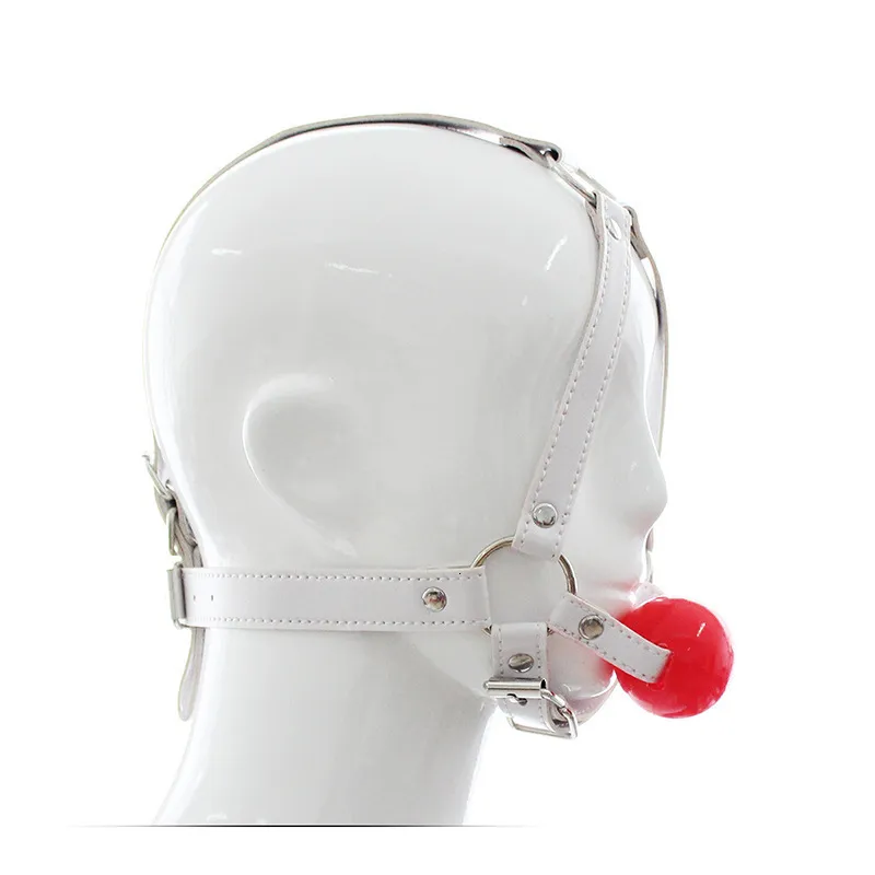 Masque De Bondage BDSM Avec Bâillon - Harnais Pour Tête - En Cuir Faux Et ABS - Noir - Accessoire Fétish - Neuf