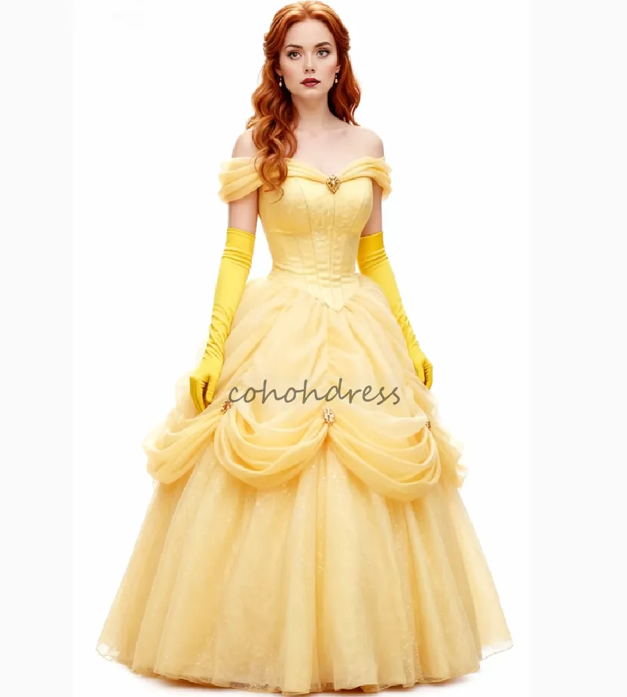 open lace back dress Zapaka Women Yellow Prom Dress with Slit A Line Strapless Corset Tiered  Long Evening Dress  ZAPAKA