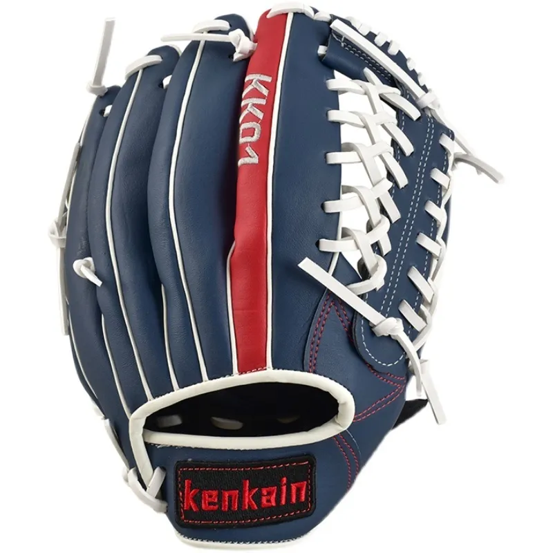Gant De Baseball Jeune 11.5 Pouces - Parfait Pour Lancer - Droitier - Vinyle Et Cuir - Camel Et Noir