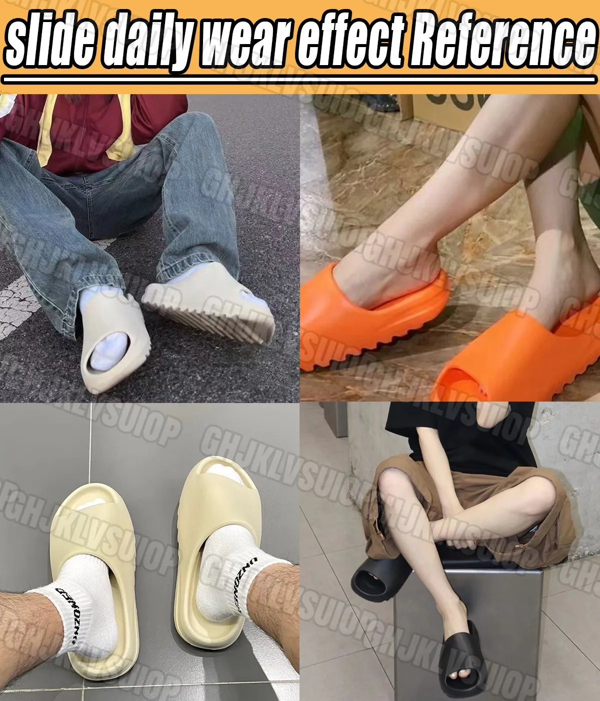 8 Pair Lot EVA Foam Slides Sand Onyx Resin Yeezy slide SAND ⏳ main image 3