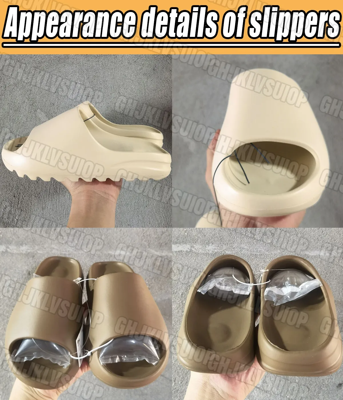 8 Pair Lot EVA Foam Slides Sand Onyx Resin Yeezy slide SAND ⏳ main image 2