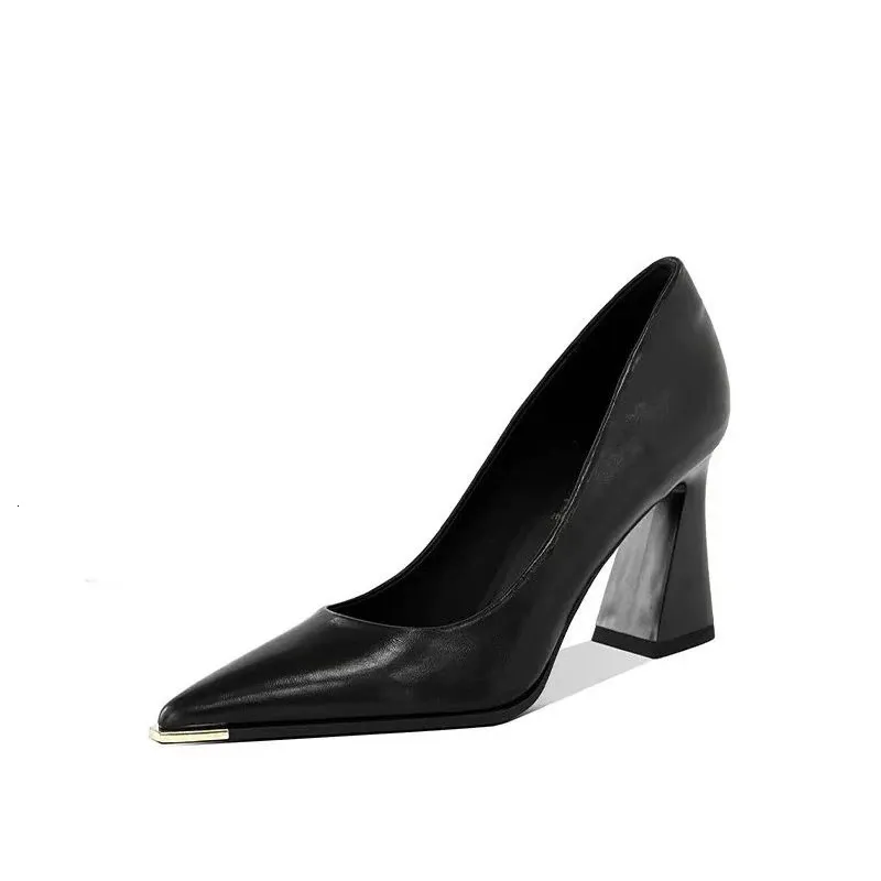 Autumn Women Classics Pumps Ladies Shallow Slip On Leather Eelgant Pointed Toe Party Club Shoes 251209_voghion.com