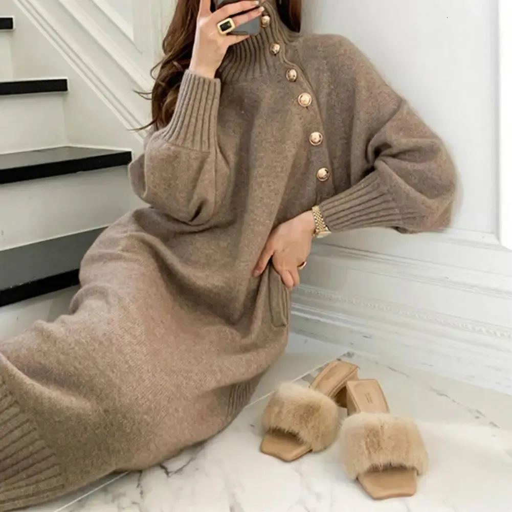 chinese dress ladies Haylee Midi Turtleneck Sweater Dress; Black