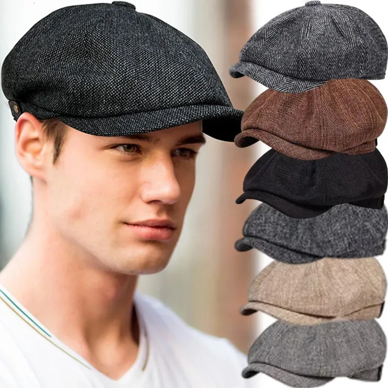 Berretto Piatto Uomo Newsboy In Cotone - Gatsby Vintage, Regolabile 55-60 Cm, Traspirante