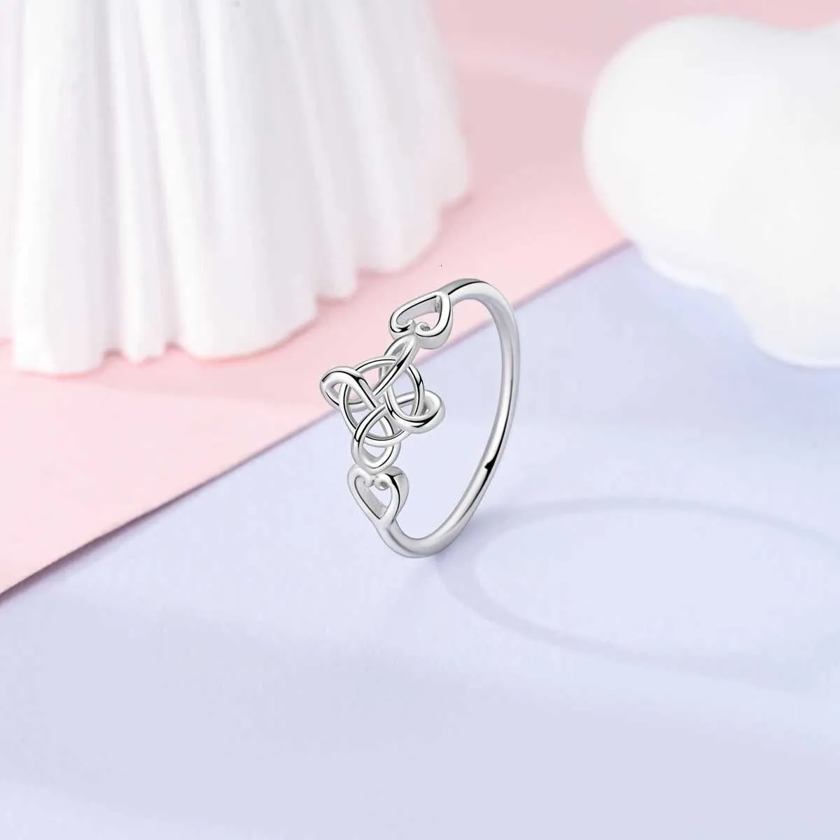 Luxury 925 Silver Flower Stackable Ring For Women Designer Ring_voghion.com
