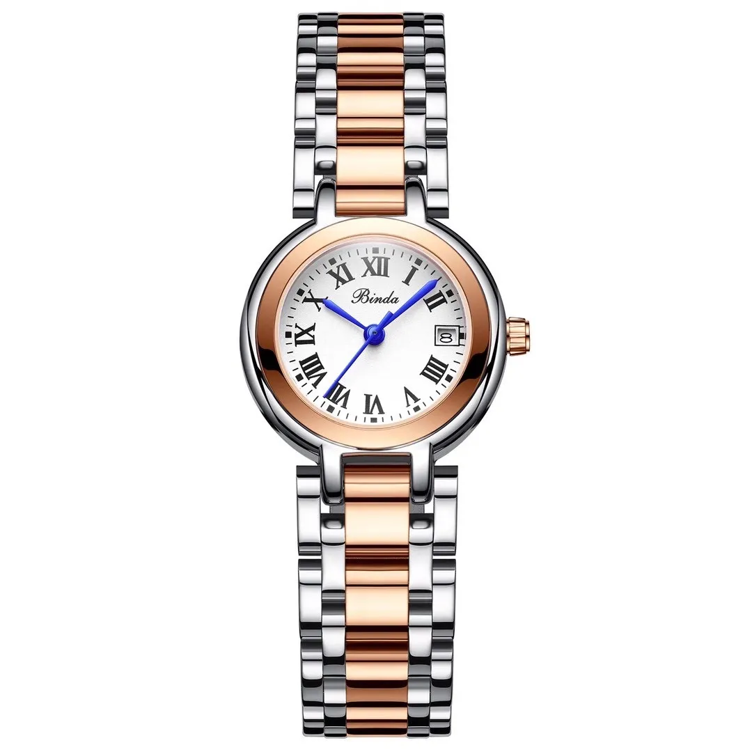 Binda Women\'s Silver White Quartz Stainless Steel Bracelet Elegant Dial Watch Binda Women main image 3