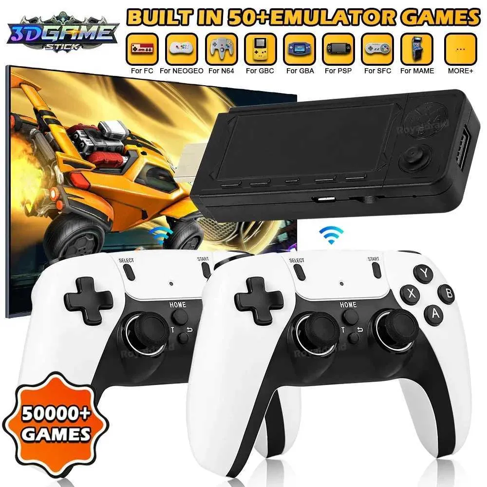256G 50000 Game X9 PRO Game Stick 4KHD Video Game Console with 24G ...