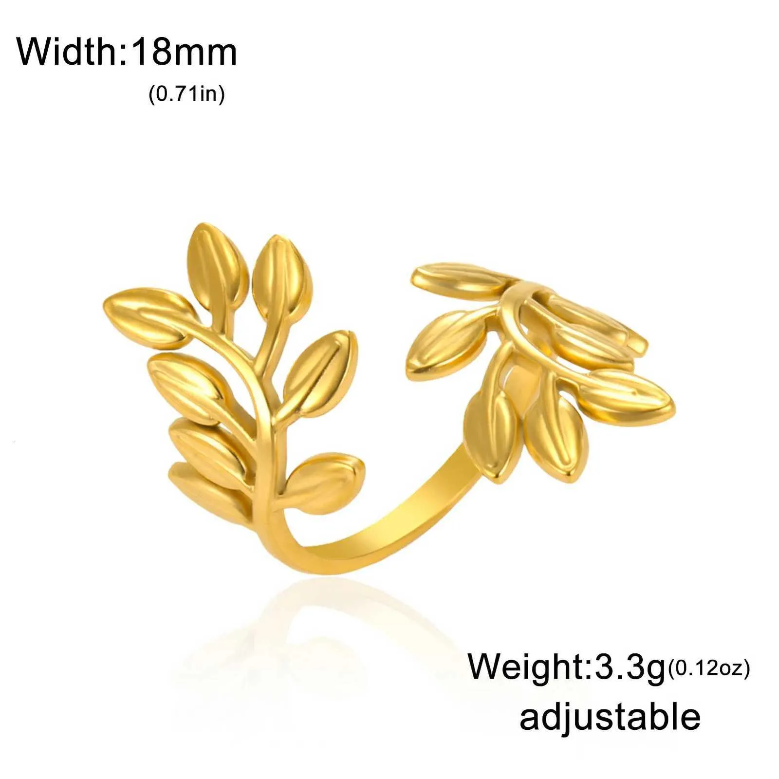 Adjustable Gold Stainless Steel Designer Ring For Women_voghion.com