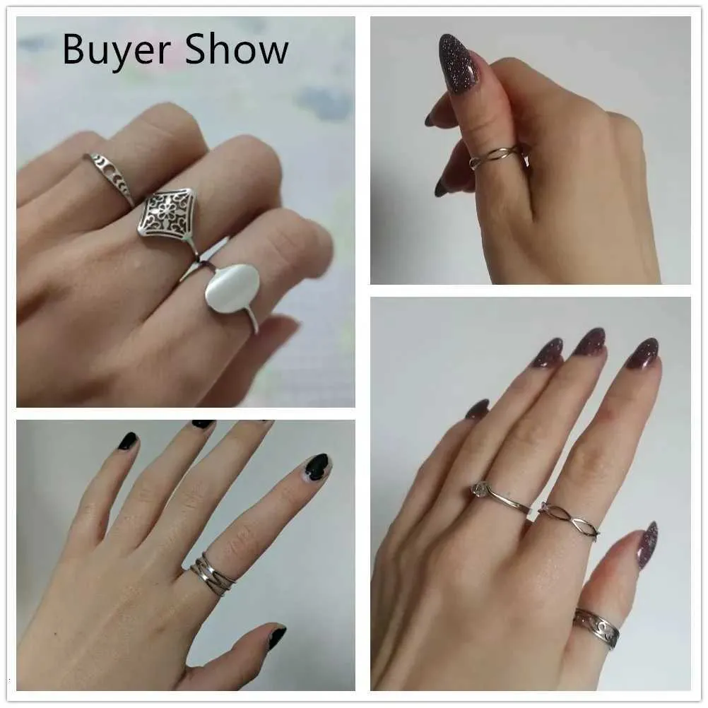 Skyrim anel de designer em aço inoxidável para mulher lua estrela_voghion.com