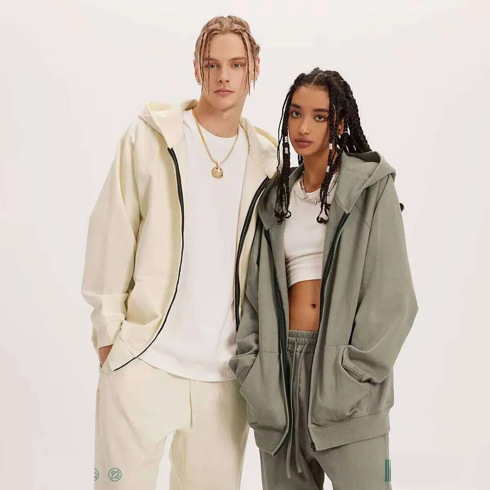 Oversized Hoodie French Terry Zip Hoodie For Women JOAH BROWN