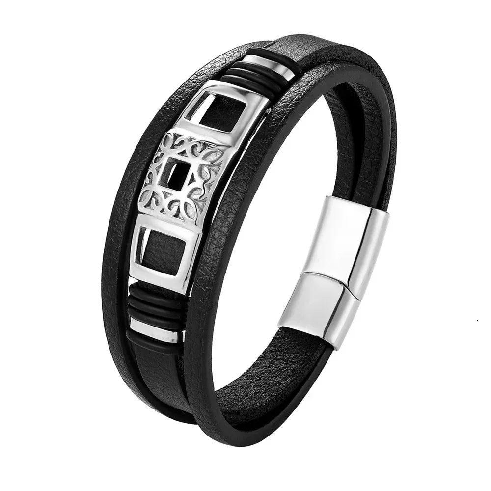Simaru Braccialetto in Vera Pelle Intrecciata – Bracciale Unisex per Uomo e Donna – Chiusura in Acciaio Inox – Fatto a Mano in Germania – Elegante, Regolabile e Anallergico