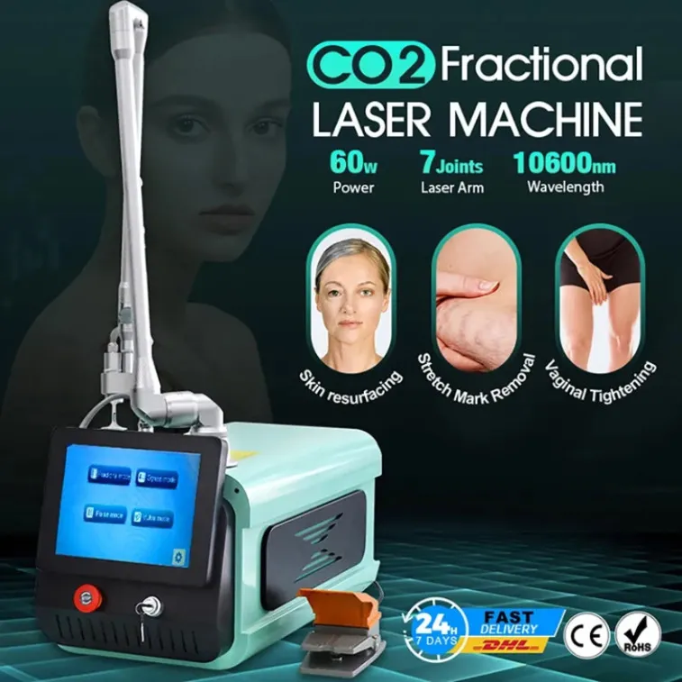 Portable CO2 Fractional Laser Machine for Skin Rejuvenation and Wrinkle ...