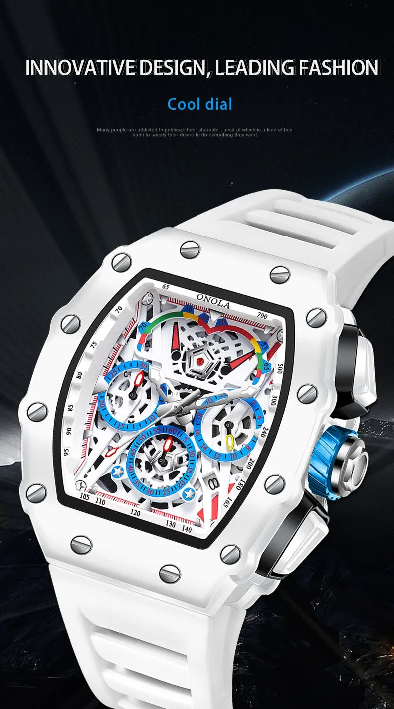 Sport Silicone Strap Watch, 40mm Alloy Case, Quartz Movement  display picture 3