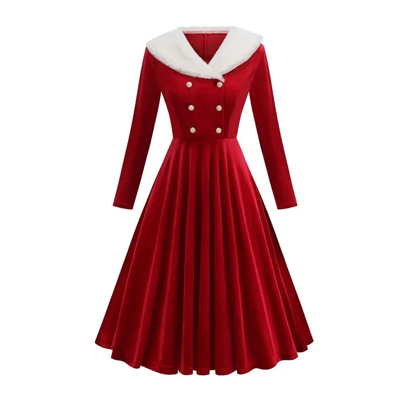 slim fit dress slacks Berylove Women Burgundy Holiday Dress Velvet Sheath Christmas Dress with Slit, Burgundy / US14 main image 0