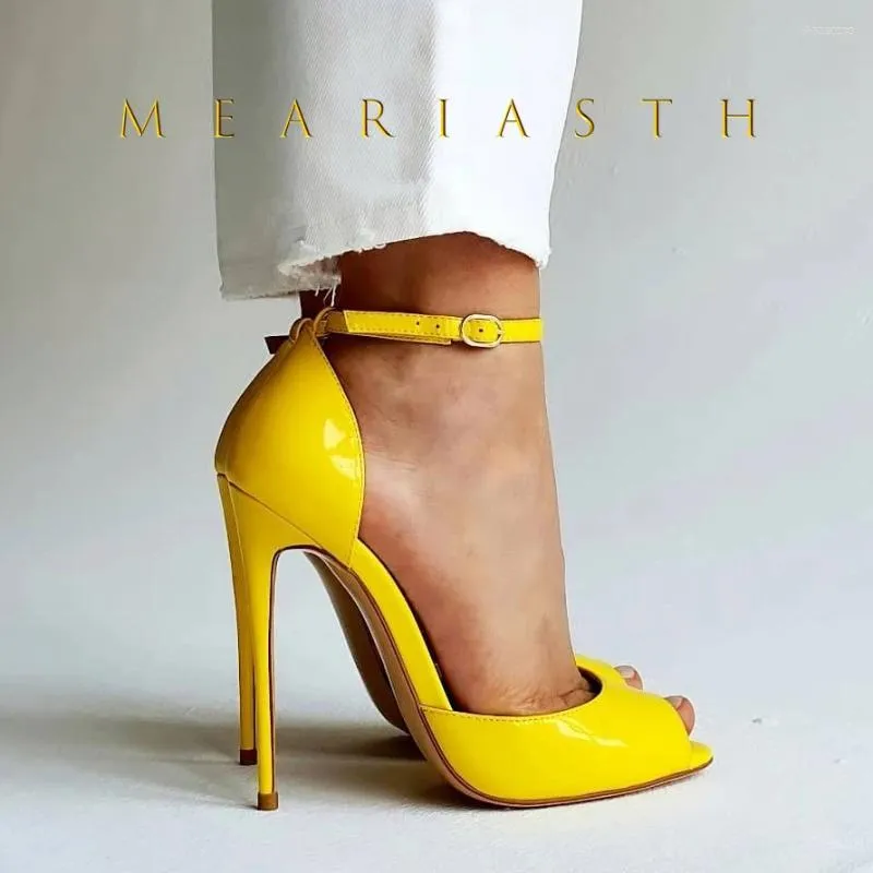 yellow dress shoes for women WAYDERNS Women's Green Peep Toe Low Heel Slingback 1.5 Inch Patent Leather Kitten Heels Pumps Evening Work Size 11.5 - Tacon Alto de Mujer foam insoles Natural leather inside and out Contoured heel for perfect fit Proprietary Mustard Jane Mustard leather dress