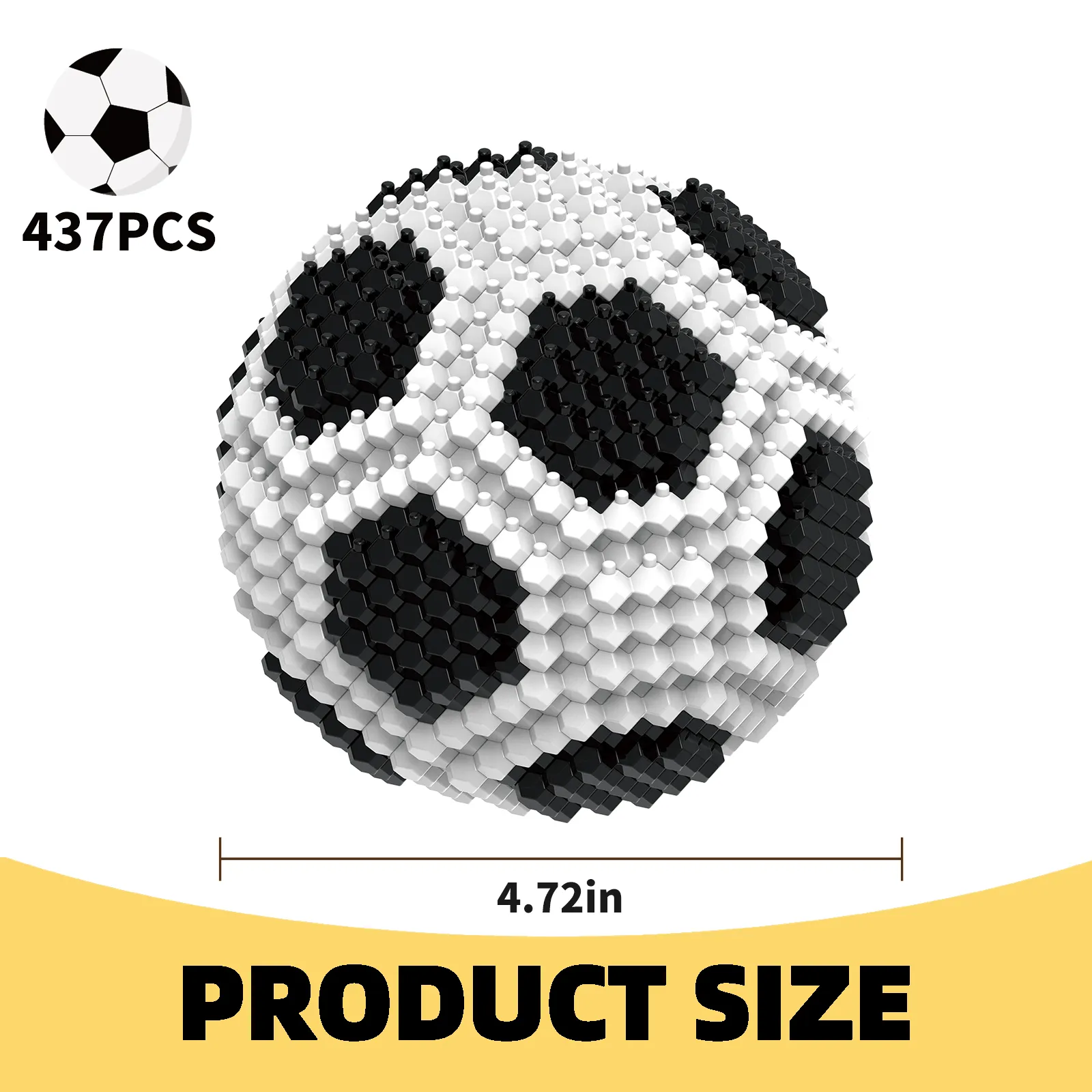 Kadele サッカービルディングブロックセット 437 ピース STEM 3D