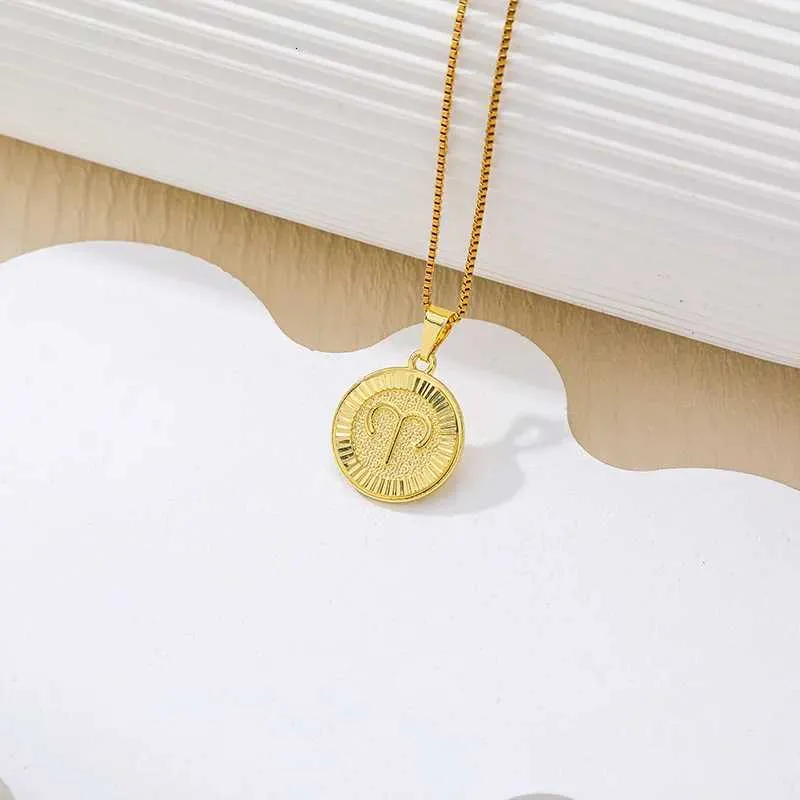 Sterrenbeeld medaillon ketting met 18 karaat goudlaag voor dames_voghion.com