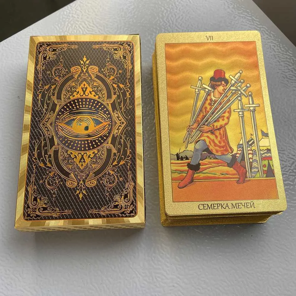 Russian Gold Foil Tarot Deck 78 Classic Oracle... From Kiyono984, $5.24 ...