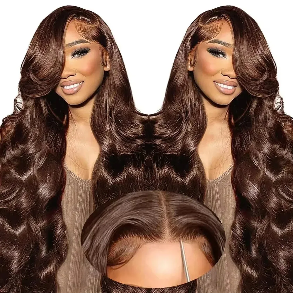 13x6 Body Wave Lace Front Wig HD Transparent Pre Plucked 200 Density 26in Human Amazon.com : Fongly Body Wave Lace Front Wigs Human Hair  main image 4
