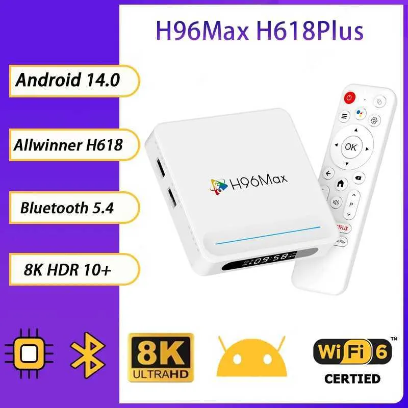 TV Box Android 14 H618 Plus - 4GB RAM, 128GB, 4K Ultra HD, Perfetto Per Streaming In Casa!