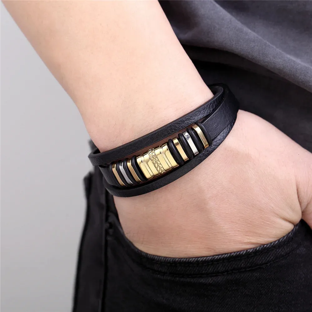 Bracciale Avvolgibile In Vera Pelle Unisex – Con Chiusura Magnetica In Acciaio Inox, Fatto A Mano In Germania, Qualità Premium