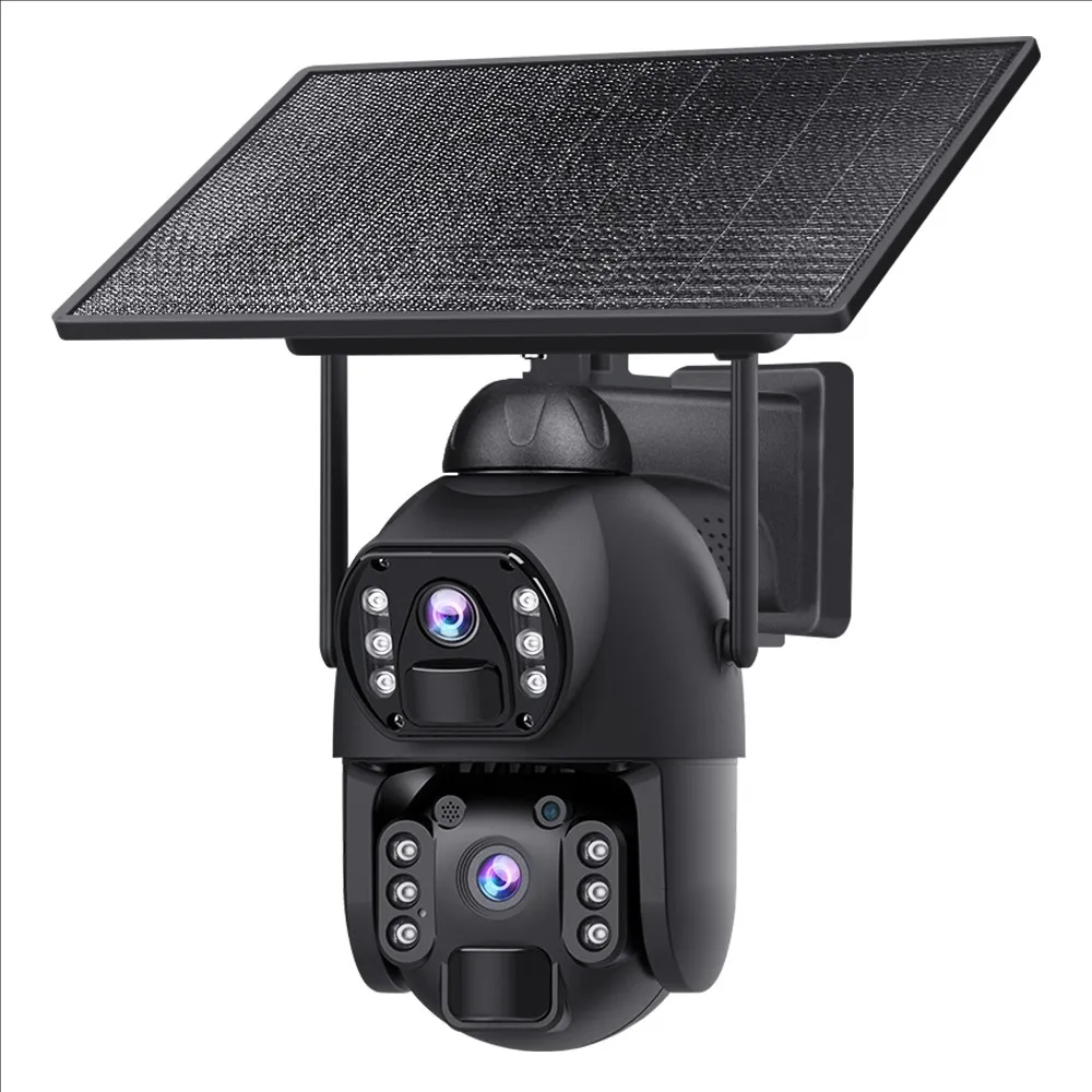 AOV 4G Solar Outdoor Camera 6MP 3K Dual Lens Surveillance with Night ...