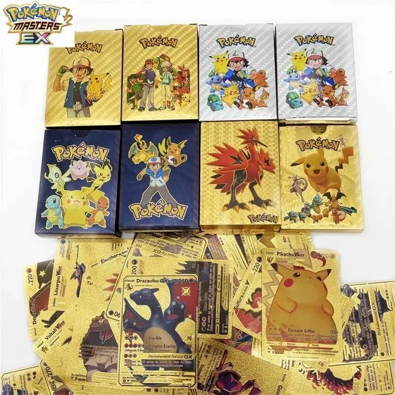 Pokmon Gold Pikachu Card Charizard VMAX Pokmon TCG Flash Card