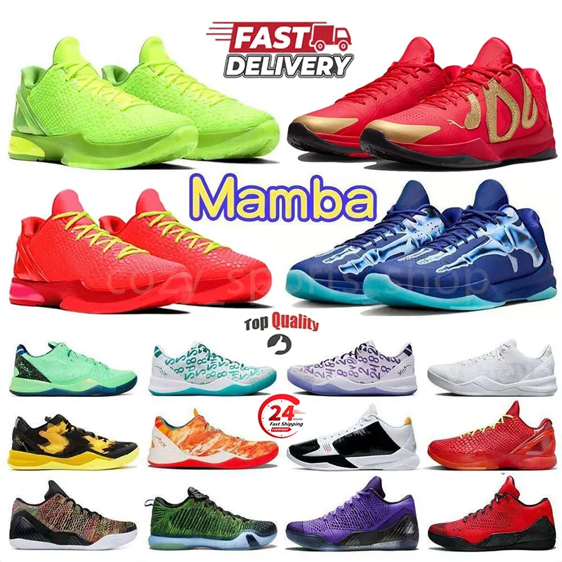 Mamba 8 6 5 Potro Reverse Grinch Basketball Shoes Mambacita Think Pink ...